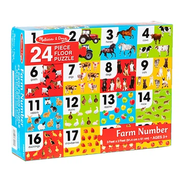 Детский мега-пазл "Числа-Ферма" MelissaandDoug MD31002, 24 элемента