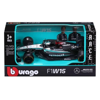 Автомодель MERCEDES-AMG F1 W15 PERFORMANCE 2024, масштаб 1:43, колекційна, детальна модель (18-38208)