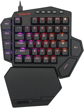 Klawiatura przewodowa Redragon K585 DITI One-Handed RGB Black (6950376774385)