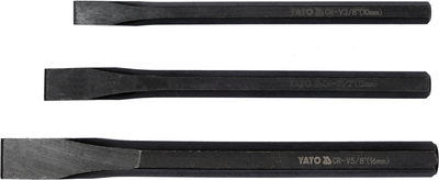 Набір зубил YATO 10 x 142, 12 x 152, 16 x 172 мм 3 шт (YT-4711)