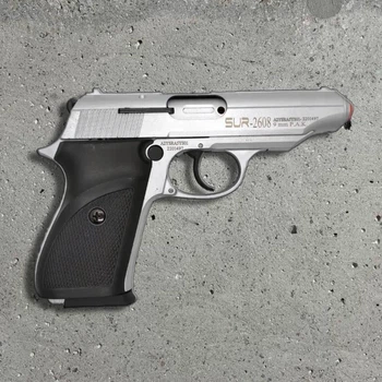 Стартовий пістолет SUR 2608 matte chrome (Walther PP)