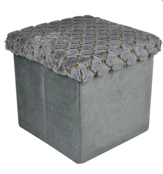 Тумба-пуф складной "Golden dots" 35*35*33см Home R33444