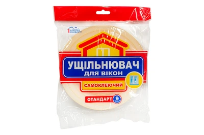 Уплотнитель поролоновый Стандарт 9м x 8 x 10мм оконный (530913)