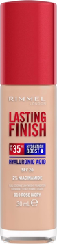 Podkład nawilżający Rimmel Lasting Finish Hydration Boost 35H Spf20 010 Rose Ivory 30 ml (3616304825026)
