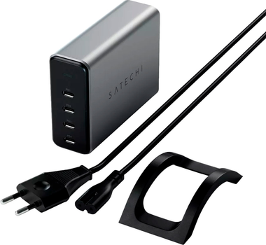 Зарядний пристрій Satechi GaN 165W 4 x USB-C Grey (ST-UC165GM-EU)