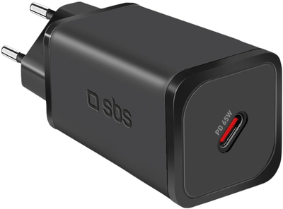 Мережевий зарядний пристрій SBS 65W GaN PD USB-C Black (TETRGAN1C65W)
