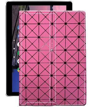 Чохол з екошкіри для планшету Bravis NB108 10.1 4G Рожевий ромб