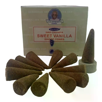 Ароматичні конуси Satya Sweet Vanilla (Солодка ваніль), 12 шт 35025
