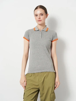 Поло женское Sol's Pasadena Women 00578932 XL Серое с оранжевым (3660731138594)