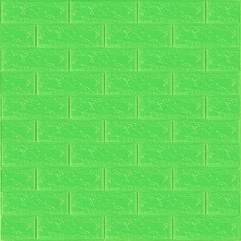 Самоклеющаяся декоративная 3D панель под зеленый кирпич 700x770x4 мм