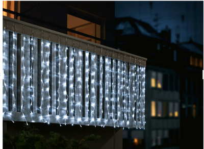 Новорічна гірлянда штора LIVARNO home 220 Led 2 х 1м Холодний білий