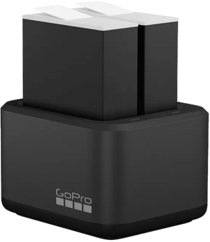 Podwójna ładowarka GoPro Dual Battery Charger do HERO9/10/11/12 + 2 x Enduro Battery Black (810116382361)