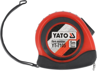 Miarka zwijana YATO z nylonową powłoką i magnesami 5 m x 19 mm (YT-7105)