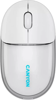 Миша Canyon OnClick 24 Dual-mode Silent Bluetooth/Wireless Transparent/White (CNS-CMSW24W)
