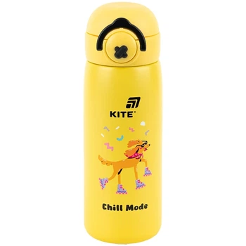 Термос з кнопкою Kite Chil mode 430 мл, жовтий K25-1221-2