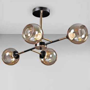 Люстра потолочная Light House SN-20267-4 FGD+BK 700*460*290 черный + золото