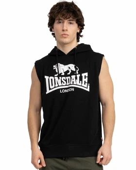 Худі без рукавів чоловічий Lonsdale BIGNOR 117700-1067 M Black/Off White (4255581569170)
