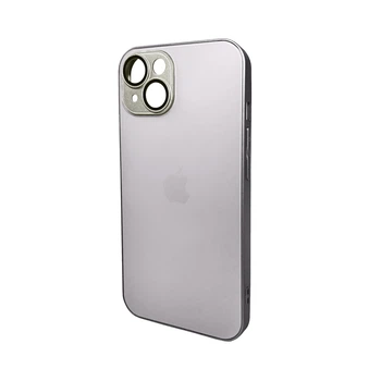 Протиударний Чохол для смартфона AG Glass Matt Frame Color Logo for Apple iPhone 15 Titanium Grey (AGMattFrameiP15Grey)