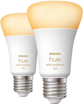 Żarówka LED Philips Hue White Ambiance A60 E27 smart bulb 1100  2 szt (8719514291256)