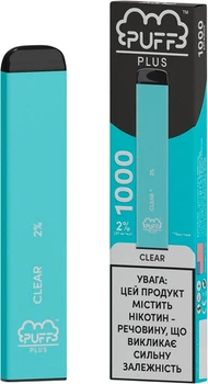 Одноразовая электронная сигарета Puff Plus 1000 Clear (810125650024)