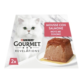 Влажный корм для кошек Gourmet Revelations мусс с лососем 2 х 57 г (7613287071217)