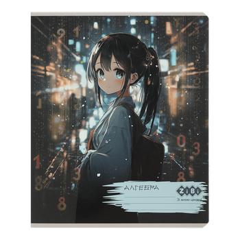 Зошит предметний ZiBi Anime 48 аркушів у клітинку Алгебра (ZB.1704-02)