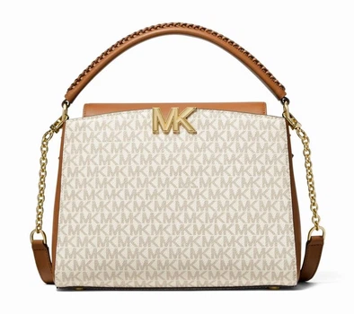 Сумка Michael Kors Karlie Logo Satchel 0110 Коричневий