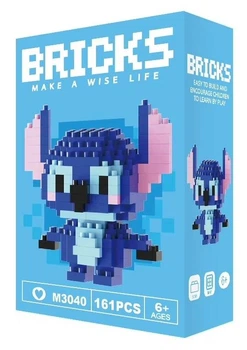 Конструктор фігурка Пікселі BRICKS Ліло та ститч серія "Мультгерої" Lilo & Stitch Micro Diamonds Blocks M3040