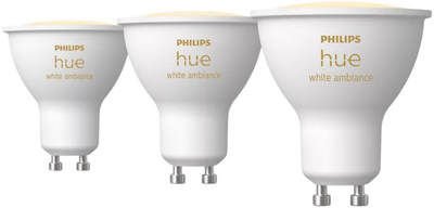 Żarówka LED Philips Hue White Ambiance Inteligentny reflektor punktowy GU10 3 szt (8720169230095)