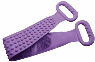 Двостороння силіконова мочалка-масажер для тіла Silica Gel Bath Brush фіолетова