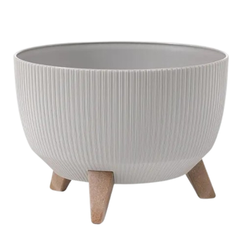 Горшок Elif plastik NOSTALGIA BOWL, на ножках, 19 см, 2.4 л, серый