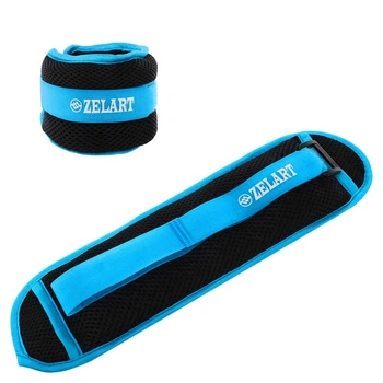 Водонепроницаемые утяжелители манжеты вес 1 кг (2×0,5 кг) Zelart 7210-1 Black-Blue
