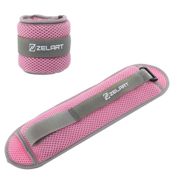 Водонепроницаемые утяжелители манжеты вес 1 кг (2×0,5 кг) Zelart 7210-1 Pink-Grey