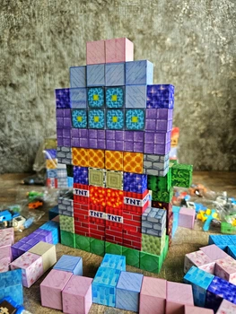 Кубики Майнкрафт Minecraft магнітний конструктор для дітей 100 блоків.