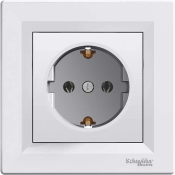 Розетка з заземленням Schneider Electric Asfora Біла EPH2900121