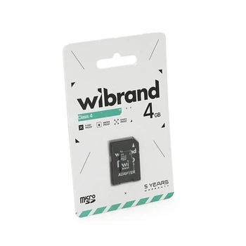 Карта памяти Wibrand microSDHC 4GB Class 4 для устройств хранения