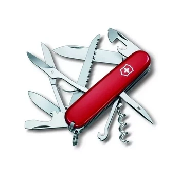 Швейцарський ніж Victorinox Huntsman багатофункціональний для туристів і активного відпочинку з ножицями та пилкою