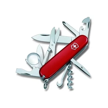 Швейцарский нож Victorinox Explorer красный для туристов и кемперов с 16 функциями для активного отдыха