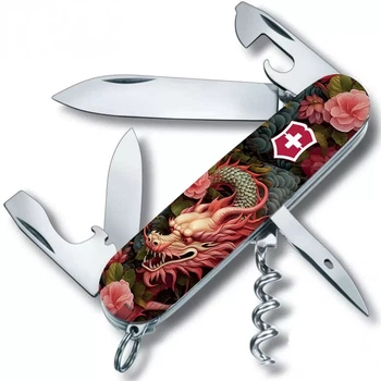 Складаний ніж Victorinox Spartan Zodiac 12 функцій для активного відпочинку з дизайном китайського дракона