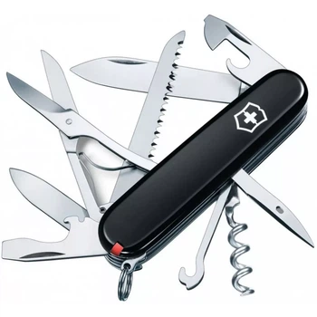 Складной нож Victorinox Huntsman патриотический для активного отдыха кемпинга и путешествий черно-красный
