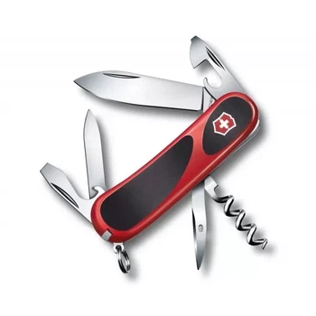 Швейцарський ніж Victorinox EvoGrip 10 багатофункціональний для туристів і активного відпочинку з 13 інструментами