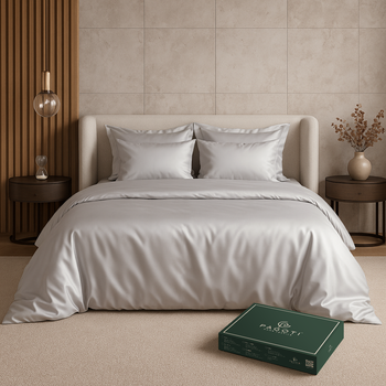 Комплект постельного белья лиоцелл PAGOTI Aura светло-серый (king size / 4×50×70 см)