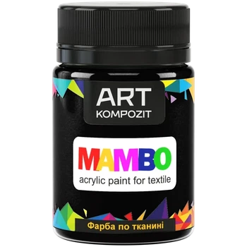 Краска по ткани "ART Kompozit" MAMBO (23 черный) 50мл.