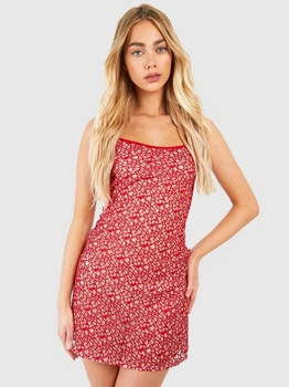 Платье женское Boohoo gzz92819 40 Красное (KAY2000001650196)