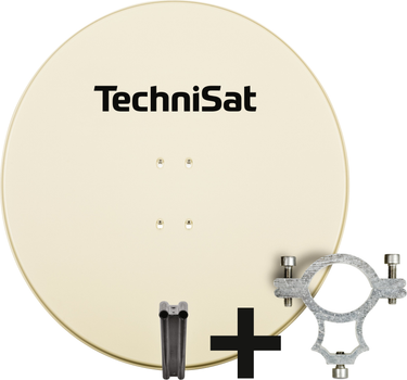 Супутникова антена TECHNIDISH SATMAN 850 PLUS + LNB retaining clamp Beige (4019588085442)