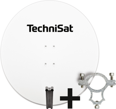 Супутникова антена TECHNIDISH SATMAN 850 PLUS + LNB retaining clamp White  (4019588785441)