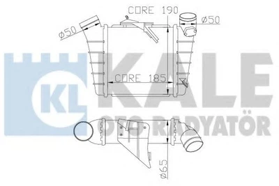 KALE VW Інтеркулер Polo, Skoda Fabia I, II, Roomster 1.4/1.9TDI KALE (342300)