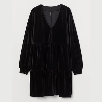 Платье женское H&M 0886566_черн.матовый_12 XS Черное (KAY2000001454800)