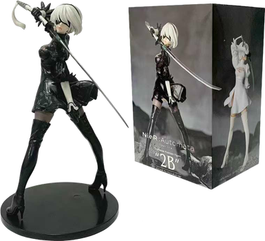 Колекційна аніме фігурка NieR Automata YoRHa 2B з мечем (YoRHa No.2 Type B), 18 см, PVC, 1:12, подарунок