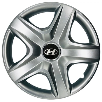 Автомобільні модельні ковпаки R16 Hyundai 418 4шт, SJS, сріблясті